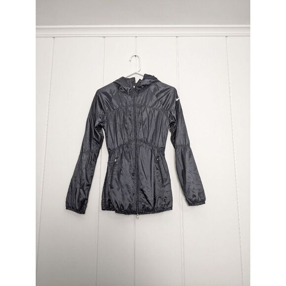 Nike Women's Running Jacket Full Zip Side Pockets Gray Size Small - Picture 1 of 5